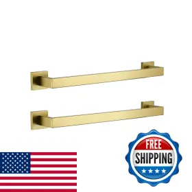 B0b6vpt2wq Lanc 2-pack 16-inch Brushed Gold Bathroom Towel Bars Total-18 Square