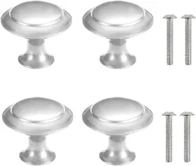 L-us-3500430-silver Lansonee 4 Piece Cabinet Door Knobs Cupboard Drawer Knob For Medium Silver