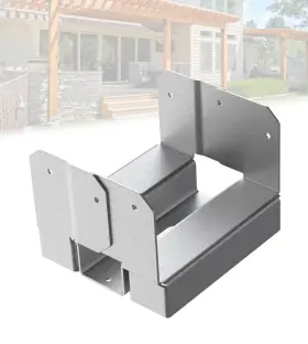 L-pbg-410 Larifull 10-pack 4x4 Post Base Bracket 3.5 Inch X3.5 Adjustable - Heavy Duty Galvanized St