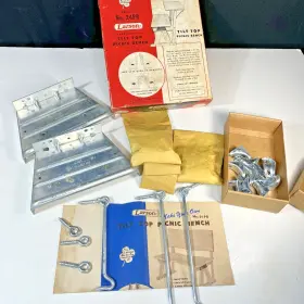 24pb Larson 24bp Vintage No Tilt Top Picnic Bench Table Hardware Kit Set New In Box