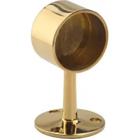 Lavi Industries 00-340/2 Flush End Post For 2 Inch Tubing Polished Brass
