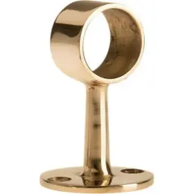 00-342 Lavi Industries 00-342/1 Flush Center Post For 1 Inch Tubing Polished Brass