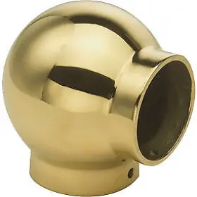 00-702 Lavi Industries 00-702/1h Ball Elbow For 1.5 Inch Tubing Polished Brass