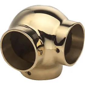 00-703 Lavi Industries 00-703/1 Ball Elbow Side Outlet For 1 Inch Tubing Polished Brass