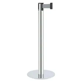 44-40703 Lavi Industries 44-40703/gy Barrier Post With Belt Silver 7 Ft Length 40 In