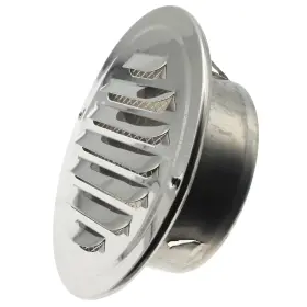 Wall-air-vent-ss-4in Lbtodh 4 Inch Louver Grille Cover Vent Stainless Steel Round Soffit Wall Air Vents W