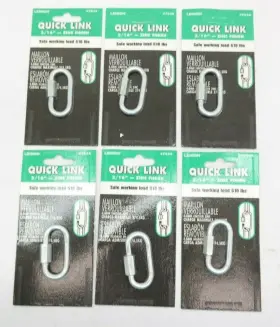 7034 Lehigh Quick Link 3/16 Inch Mailllon Verrouillable Zinc Finish Lot Of 6 Tf