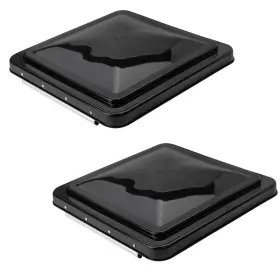 Leisure Coachworks 630991283580 2 Packs 14 Inch Rv Roof Vent Cover Replacement Lid Black For Camper Trai
