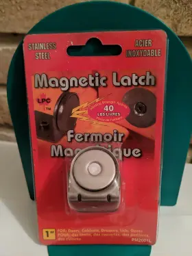 Leisure Products 694691100028 Angle Bracket Magnetic Latch - Stainless Steel 40 Lb Pull Force Doors Cabinets