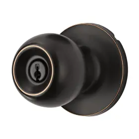 1754002 Lewis Hyman Inc. Hyper Tough Keyed Entry Ball Locking Doorknob Oil Rubbed Bronze Finish