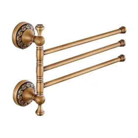 B01ja3iaq8 Leyden Swivel Towel Bar Antique Brass 3 Arm Swing Rack Rotated