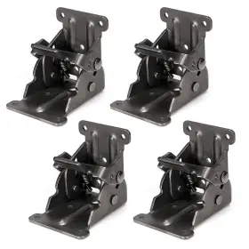 98032 Lheng 2pack Black Foldable Bracket Self-lock Hinge Hardware With Screws Lock Extens