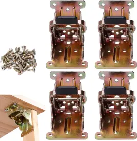 Li-tianfeng 445005971918 Table Leg Folding Brackets Foldable Hinge Hardware Self- Lock Extension