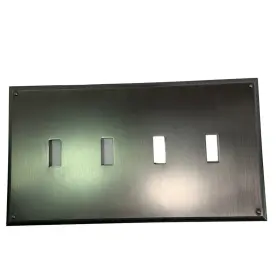 167788 Liberty Hardware Quad Switch Wall Plate Heirloom Silver Finish 8.75 X 5 Nos
