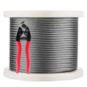 Lichamp 791533865265 550ft 1/8 Stainless Steel Wire Rope Cable Aircraft 316 Silver