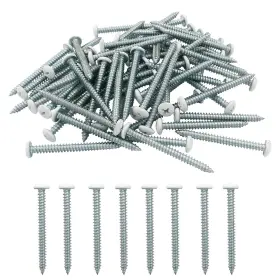 20241031lif1017 Lifcratms 60pcs White Screws #10 X 2 Pan Head Stainless #10x2 Inch 50mm