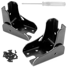 Lif230202014 Lifcratms 2 Pack Folding Table Leg Brackets Black Foldable Self-locking Hinge Extensio
