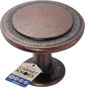 Lmknbgld12 Lifemaster 12 Pcs 1-1/4 Inch Cabinet Knobs Oil Rubbed Bronze Pack