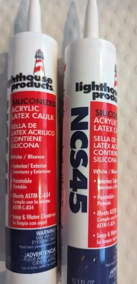 Ncs45 Lighthouse Products White 45 Year Siliconized Acrylic Caulk