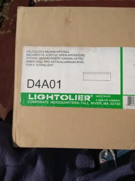 D4a01 Lightolier Lightoiler Satin And Aluminum Ring For 4 Inch Downlight 2 Available