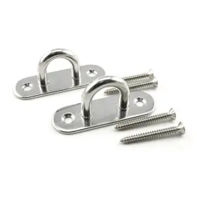 Eyeplate-m8-s2 Lind Kitchen 2-pack M8 Strip Type Eye Plate With Enclosed Hook 304 Stainless Steel Heavy D