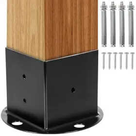 Lxtmz1pcsus Linxiu 4 Post Base Inner Size 3.6 Inch X Heavy Duty Deck Brackets Wood Fence