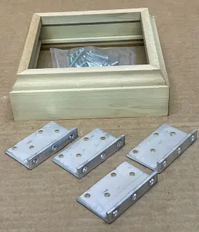 Lnl 854884001307 Newel Attach Kit Poplar 5 Inch Building Products Wooden Stair Parts With Hardware
