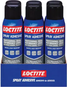 2267077-6 Loctite Spray Adhesive Professional Performance 13.5 Oz 6 Pack Translucent