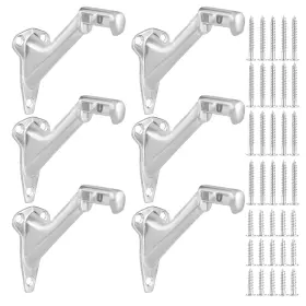 Loeqian 753775783882 6 Pack Stair Handrail Brackets 3 Inch Heavy Duty Railing With Screws Wall