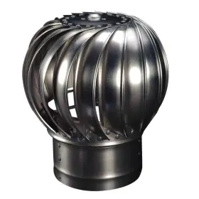Lomanco 035358380009 8 Inch Mill Finish Aluminum Internally Braced Wind Turbine