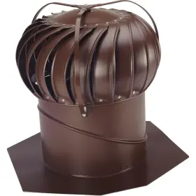 Lomanco 445045124107 14 In Brown Aluminum Externally Braced Whirlybird Wind Turbine Roof Vent