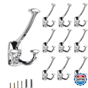 B0f7wsltl9 Lonhecan Polished Chrome Hooks Large Wall Mounted Decorative Solid Heavy-duty