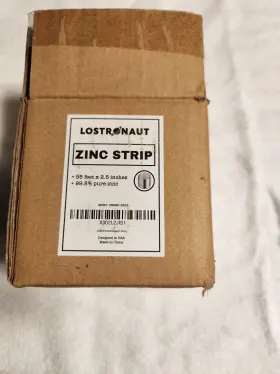 2248 Lostronaut 850009620354 Zinc Metal Strip For Roofing Stains - 55 Feet X 2.5 Inch Lot