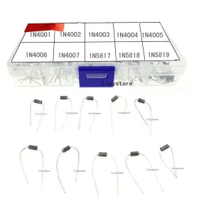10value Ltvystore 614134045198 100pcs 1n4001 1n5819 Diode Assorted Kit Set With Clear Box