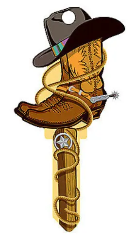 B132k Lucky Line 5 Pack - Key Blank Kw1 Cowboy Boot And Rope -b132k