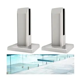 Lukloy 712491513623 Pack Of 2 Brush 304 Stainless Steel Glass Railing Spigots Pool