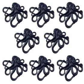 Luluxing 616814404967 8pcs Octopus Shape Design Knobs Elegant Ocean Beach Black