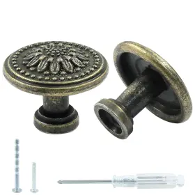 Hao024600001 Luomorgo 2 Pcs Antique Bronze Cabinet Knobs Mid Pieces
