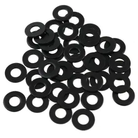 Luorng M5fwetzp-b40 40pcs M5 Stainless Steel Flat Washers Black Zinc 0.47 Inches