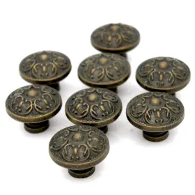 Lxz-brzknob202101brs-8 Lxz 8 Pcs Vintage Antique Bronze Knob Handles - Drawer Medium