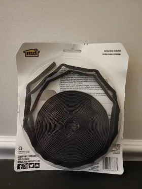 68668 M-d Building Products Md 1/2 Inch X 20ft Silicone Door Seal Black Weather Stripping