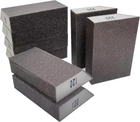 M-jump 793345052499 8 Pack Single Sanding Sponge Kit- 60/80/120/220- Coarse Medium Fine Gr