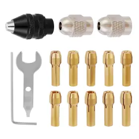 Yhzt001 Madyiboshi 15pcs Drill Chuck Collet Set 0.02in - 0.13in Keyless Quick Replacement Kit