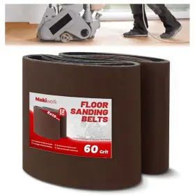 8x19de60grit Makiwork 8 Inch X 19 60 Grit Sanding Belts 12 Pack Ez Drum Sander Sandpaper R