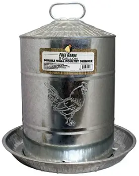 1000265 Manna Pro Poultry Drinker Double-wall Galvanized Steel 5 Gallon -