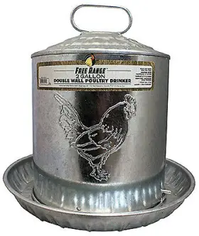 1000263 Manna Pro Products Llc Poultry Drinker Double-wall Galvanized Steel 2-gal. -1000263