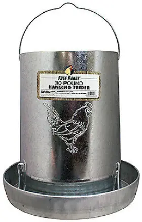 1000296 Manna Pro Products Llc Hanging Poultry Feeder Galvanized Steel 30-lb. Capacity