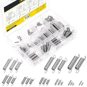 M1859-1863 Mardatt 100pcs 25 Sizes Stainless Steel Extension Springs Kit Spring With