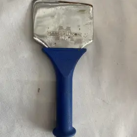 St35d Marshalltown Blue Handle Metal Blade Stair Tucking Tool 3-1/2 Inch Used