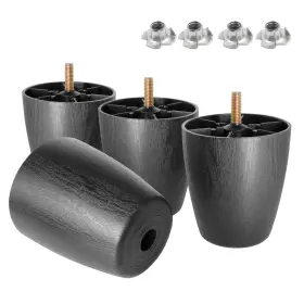 B0cn5gxbng Masendelk 3.5 Inch Plastic Furniture Legs Round Tapered Black Sofa Table Couch